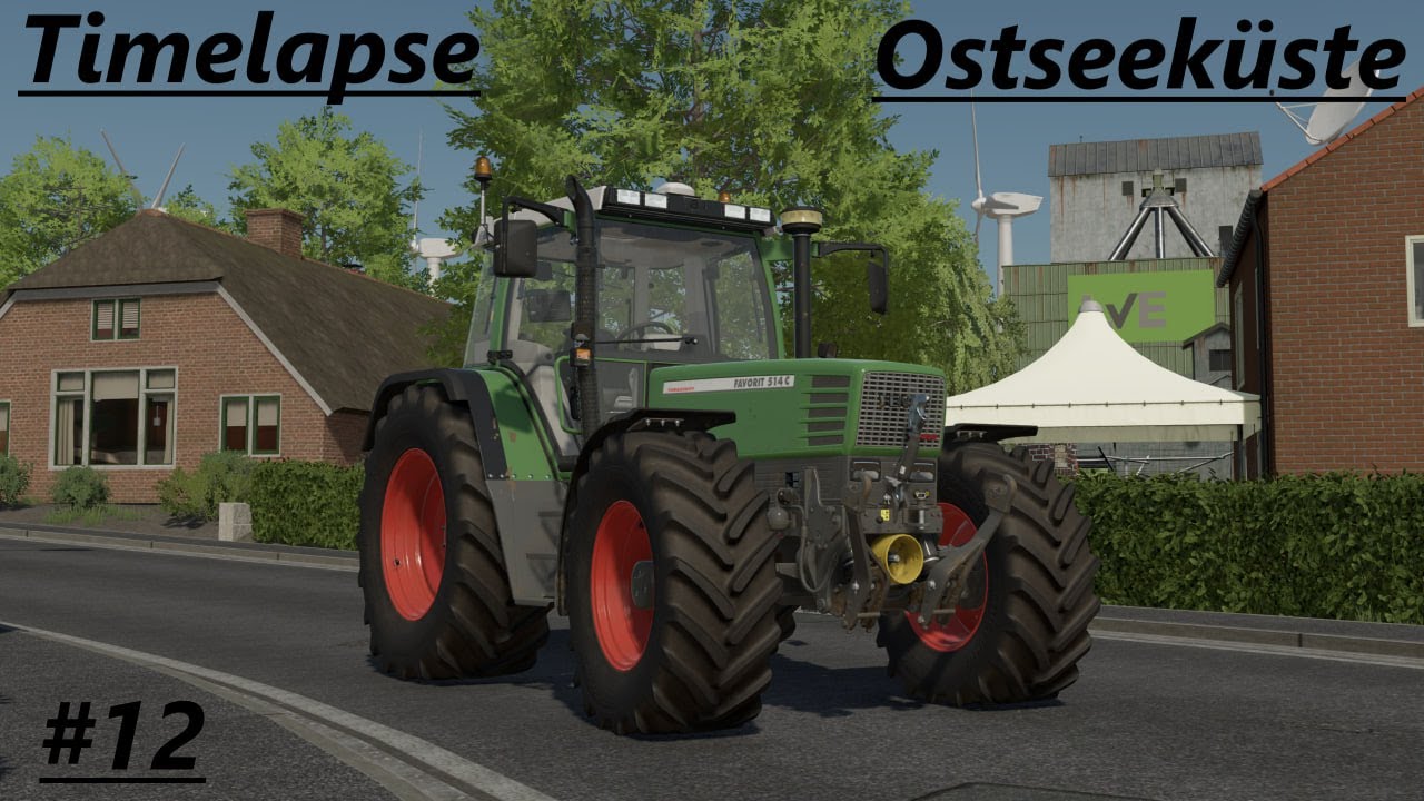 LS22 Timelapse Ostseeküste #12 Stroh pressen mit dem Fendt 514c!