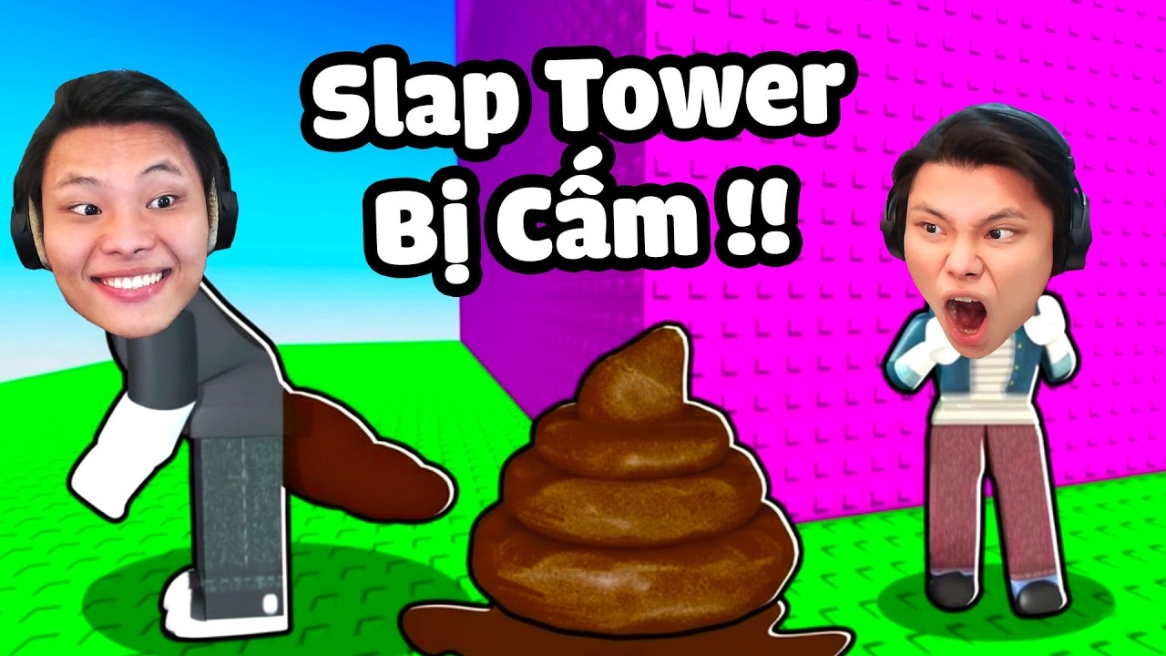 [ROBLOX] JAYGRAY LEO THÁP QUẨN TRONG ÌA SIÊU BỰA🖐🤧👖THỬ THÁCH PHÁ ĐẢO SLAP TOWER TROLL BỊ CẤM
