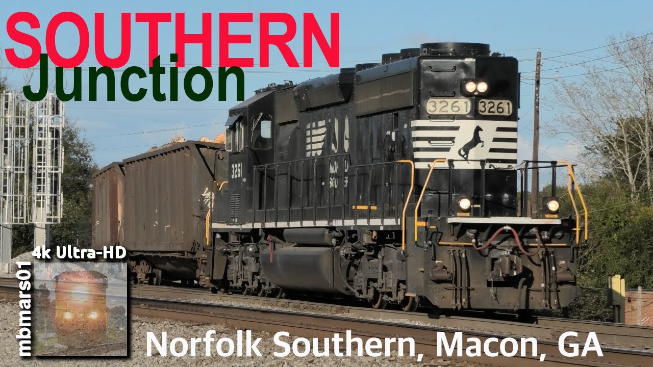 [7p][4k] Southern Junction. Norfolk Southern Trains in Macon, GA 10/23/2020