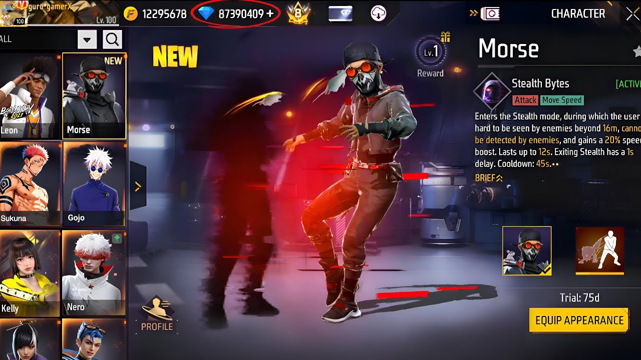 FREE MORSE CHARACTER 😱 OB 52 NEW ADVANCE SERVER FF 🤯JUJUTSU KAISEN EVENT 😍 FREE DIAMONDS FREE FIRE 🔥