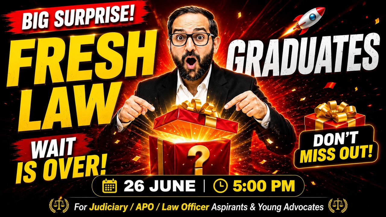 Wait Is Over! Big Surprise For Fresh Law Graduates & Young Advocates