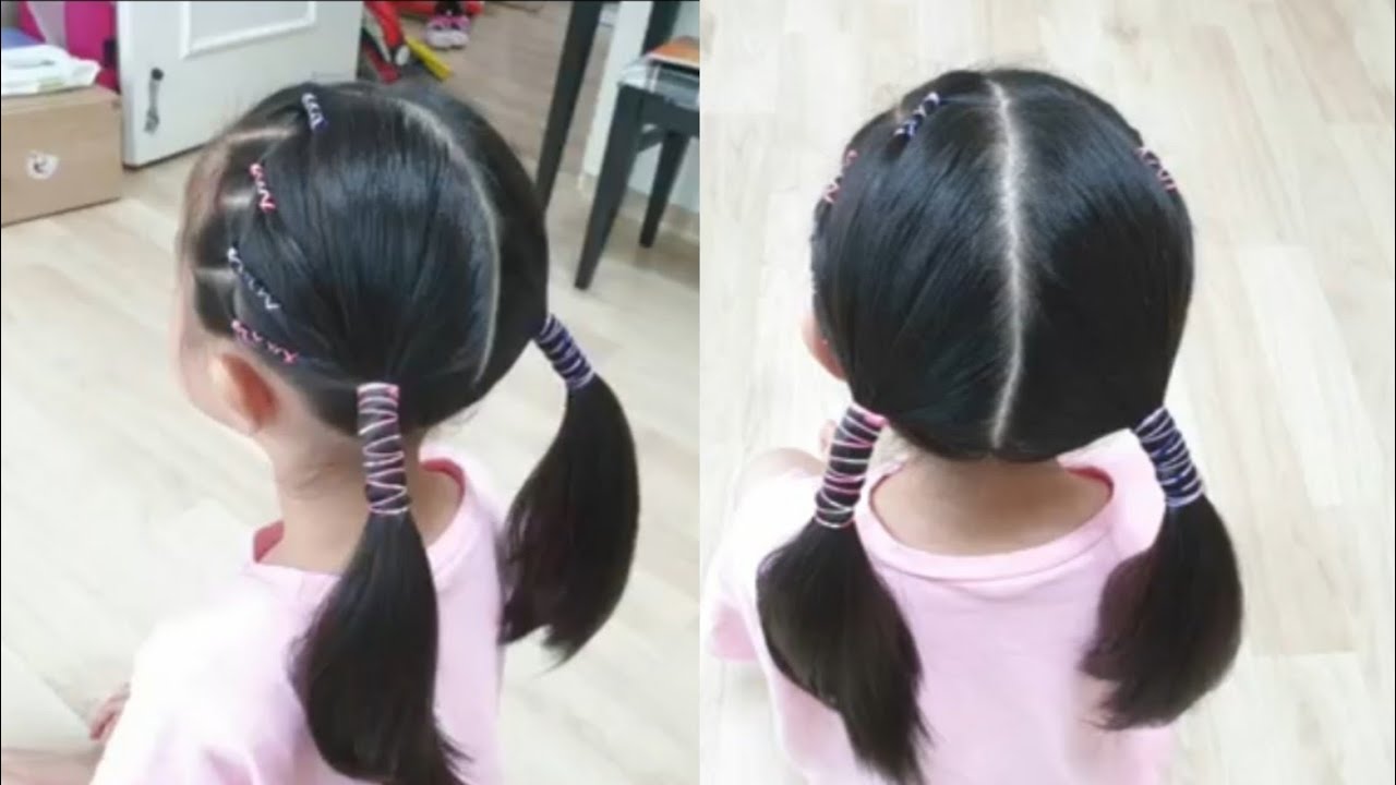[시은튜브] 여자아기머리 예쁘게 묶는법
