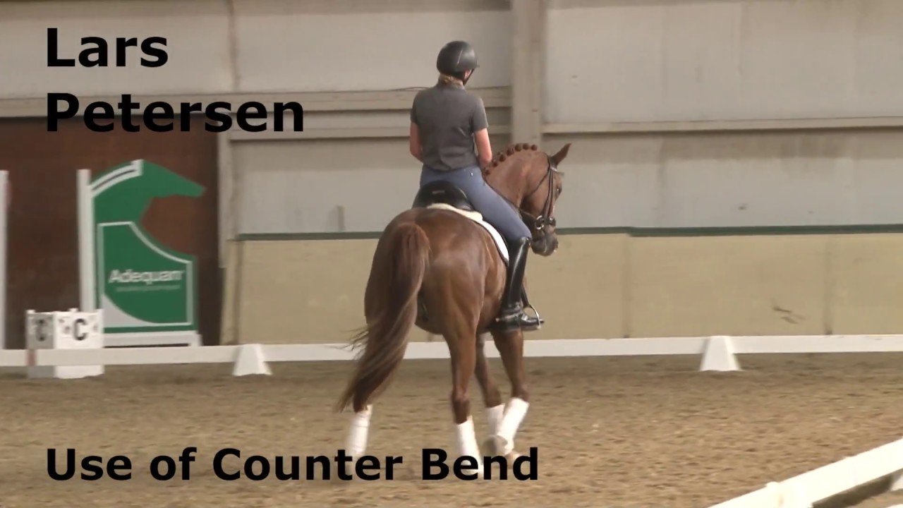 Dressage trainer Lars Petersen teaching on the Use Of Counter Bend