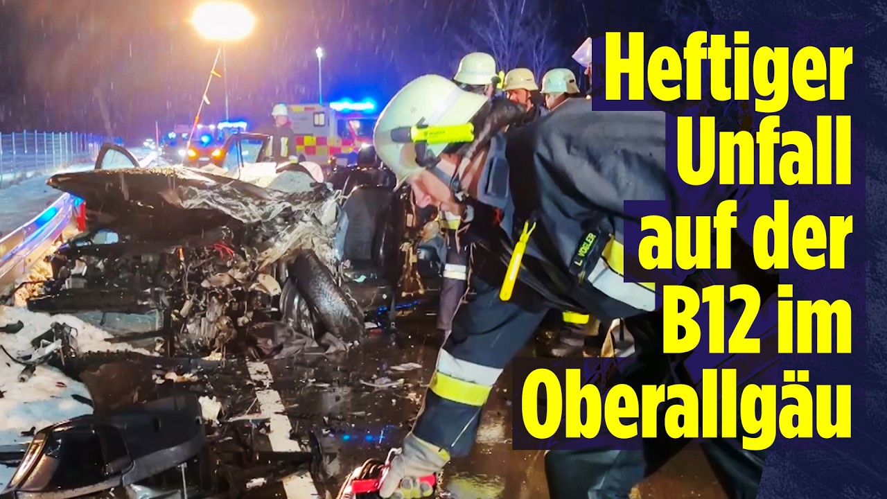 Weitnau: Heftiger Unfall auf der B12 im Allgäu
