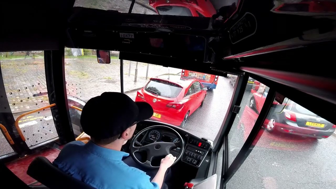 Drivers View - Route 201 Piccadilly to Hattersley - Unedited in an Enviro 400MMC 10477