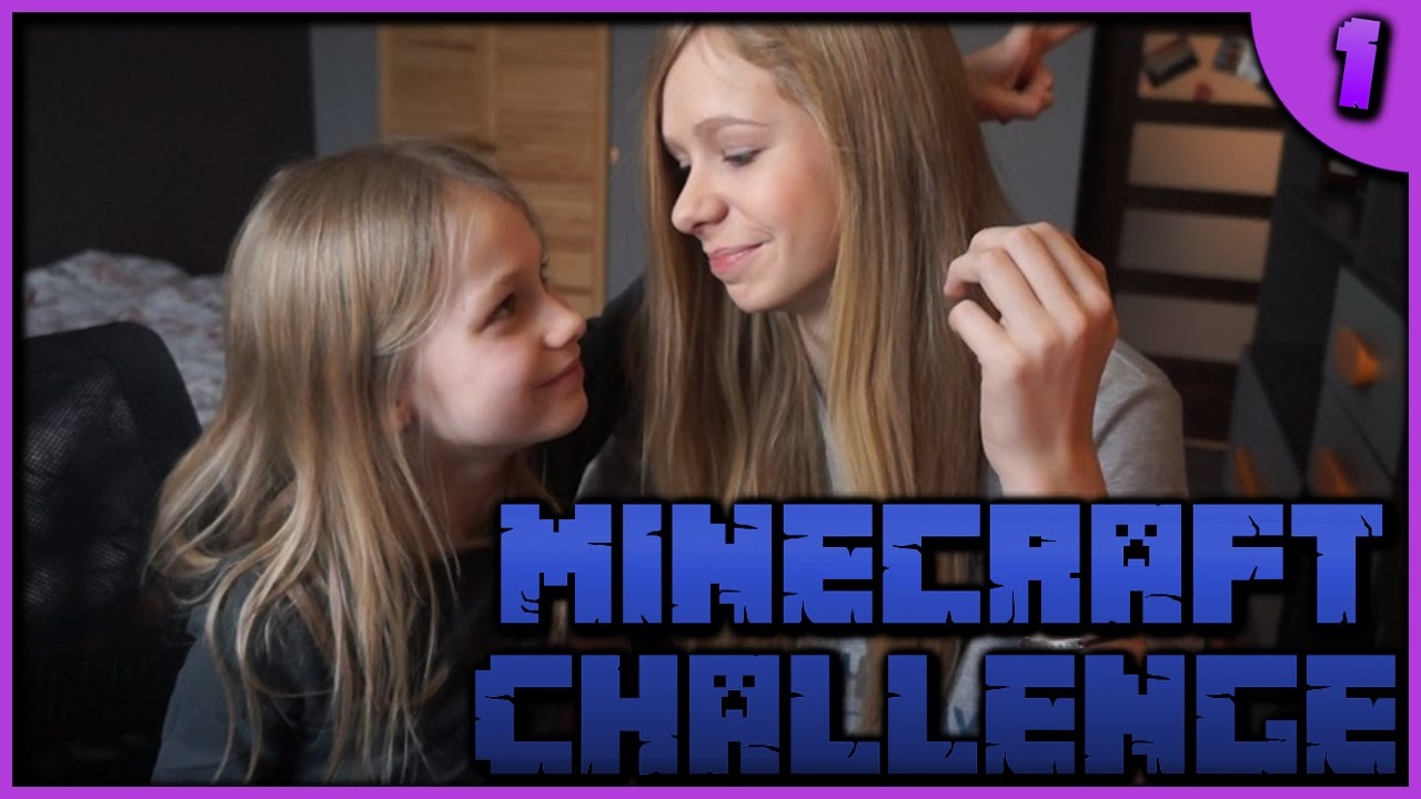 MILKY vs MŁODSZA SIOSTRA - MINECRAFT WYZWANIE 1