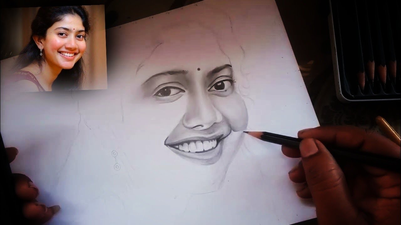 HOW TO DRAW SAI PALLAVI//HOW TO DRA EASY DRAWING//EASY FACE SADING TUTORIAL//EASY DRAWING TUTORIAL//