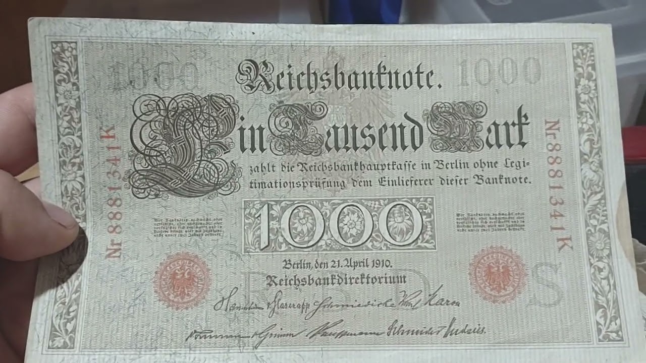 billetes alemanes 1910 antes de 1 guerra mundial