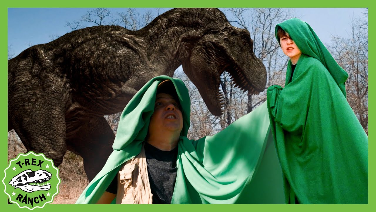 GIANT T-Rex Attack with Park Ranger Aaron & LB  💪 | 🦖🦕 T-Rex Ranch Dinosaur Videos