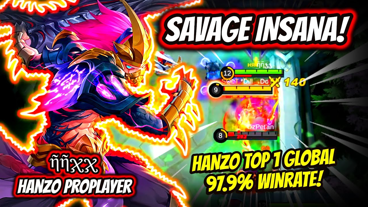 ¡SU FORMA DE JUGAR ME DEJA SIN PALABRAS! HANZO TOP 1 GLOBAL 97.9% WINRATE! | MOBILE LEGENDS
