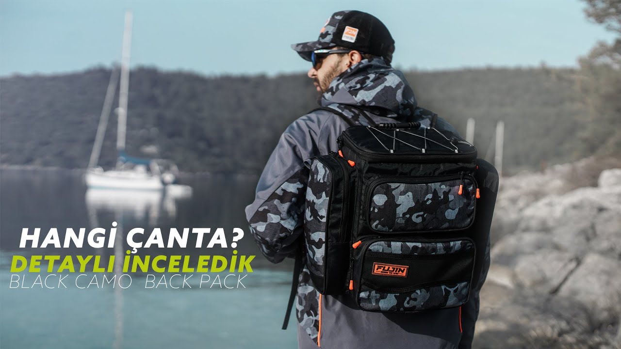 Fujin'in Yeni Çantasını İnceledik - Black Camo Back Pack- Balıkçı Çantası