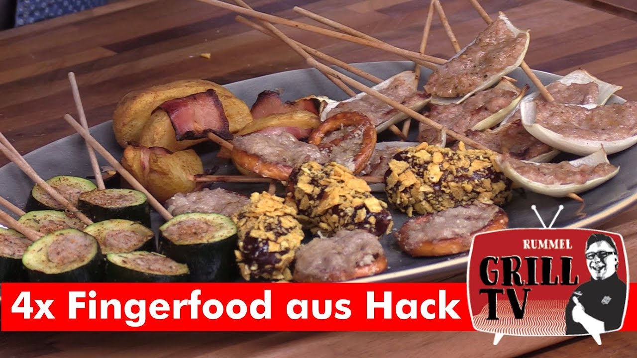 Fingerfood mit Hackfleisch vom Grill -Live Hack mit Hack --- Rummel Grill TV #rummelgrilltv