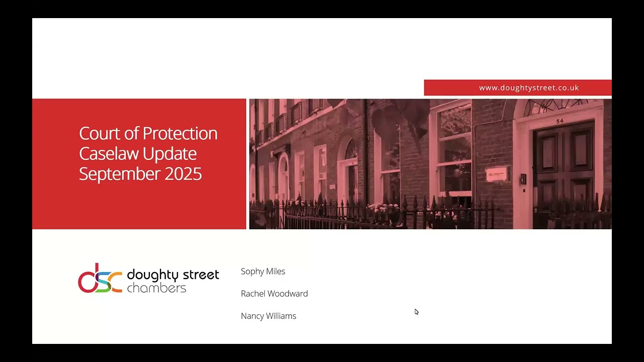 Court of Protection Caselaw Update - 18 September 2025
