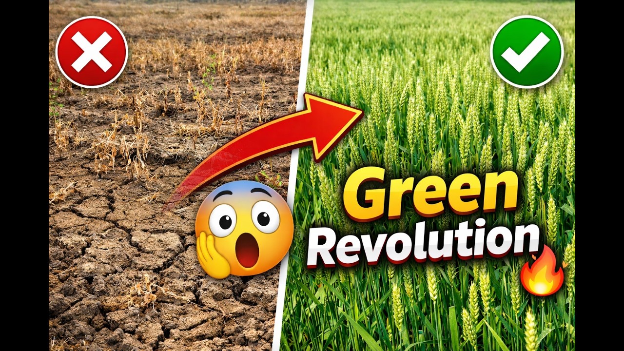 Green Revolution ne India ko bhook se kaise bachaya? 😲 | Easy Hindi Explanation# #youtubegrowth