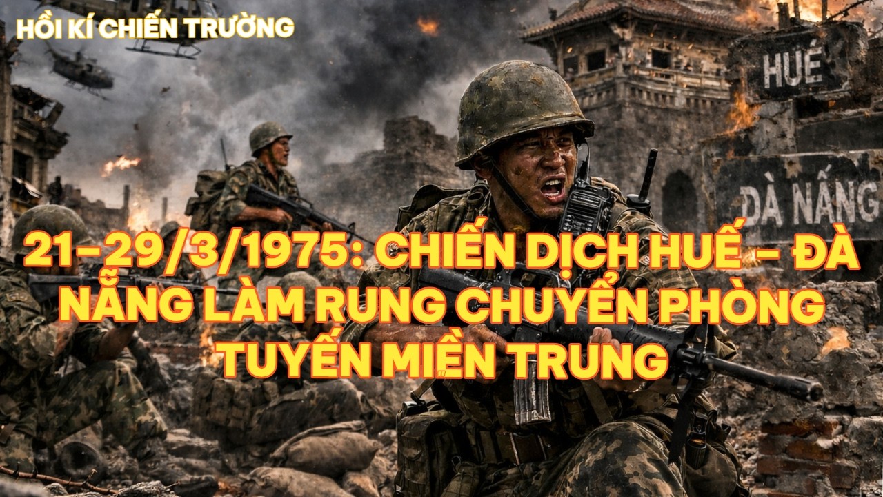 21–29/3/1975: CHIẾN DỊCH HUẾ – ĐÀ NẴNG LÀM RUNG CHUYỂN PHÒNG TUYẾN MIỀN TRUNG