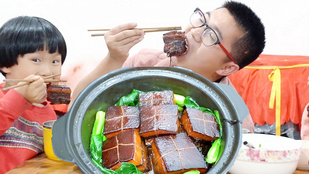 花4小時做東坡肉，肥而不膩，入口即化，女兒：太好吃了