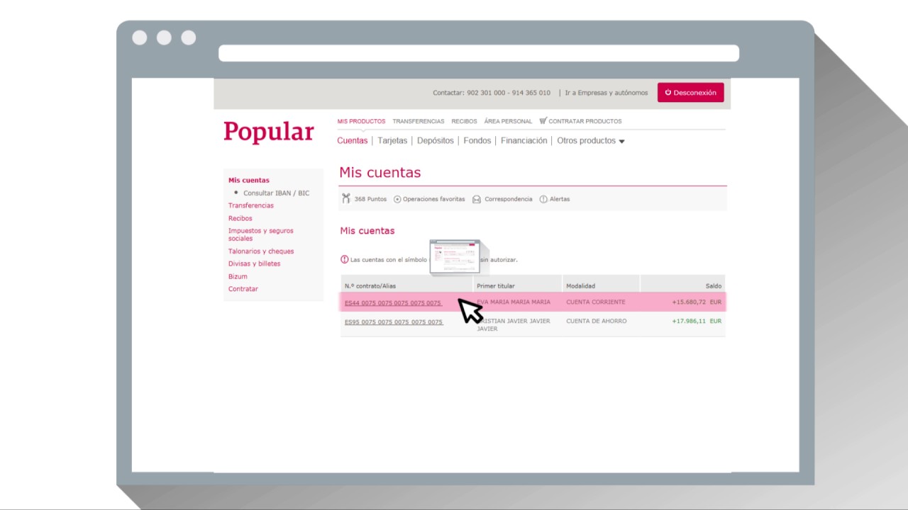 Popular Particulares – Nueva Banca por Internet