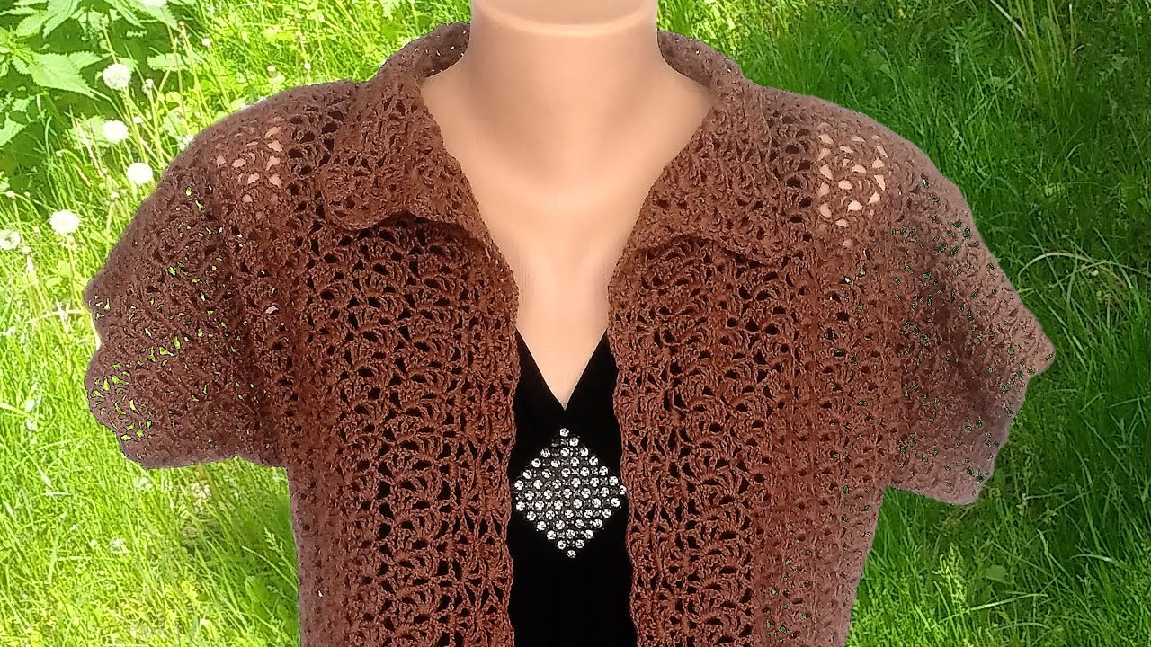 Супер простой узор вязанный крючком МК 8 -  обвязки рукава