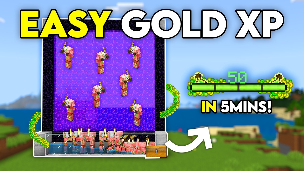 NEW Easiest GOLD XP FARM Bedrock 26.4 ! (Very Fast)