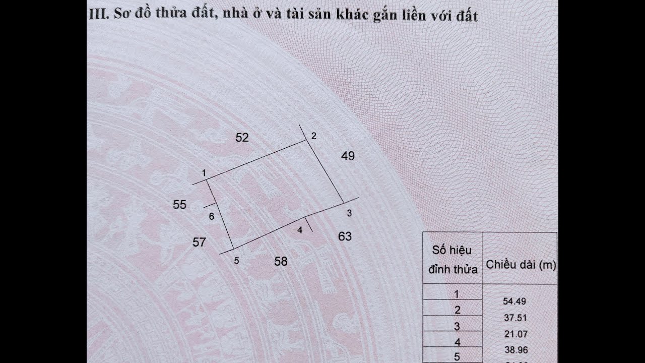 Dựng lại, vẽ lại sơ đồ thửa đất trong sổ đỏ.