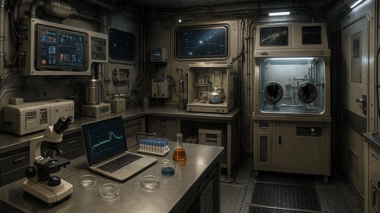 Deep Space Laboratory Ambience 🚀🔬🌌| Subtle Sci-Fi Hum & Futuristic Soundscape