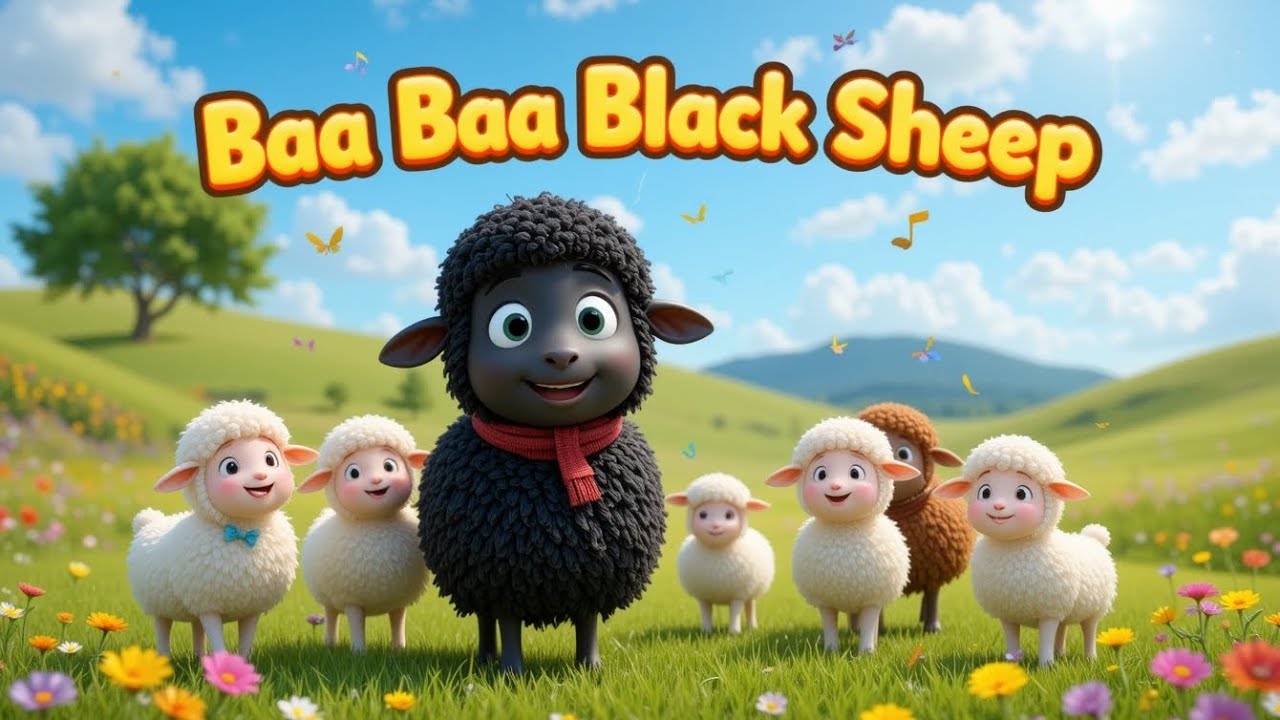 Baa Baa Black Sheep 🐑 | Nursery Rhyme for Kids🐏🐑