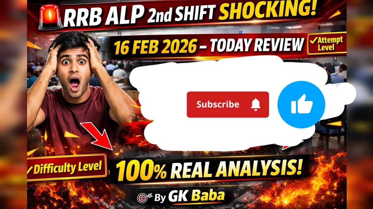 RRB ALP Review 2nd Shift 16 February 2026 | RRB ALP Exam Analysis today | RRB ALP Review 2026 TODAY 