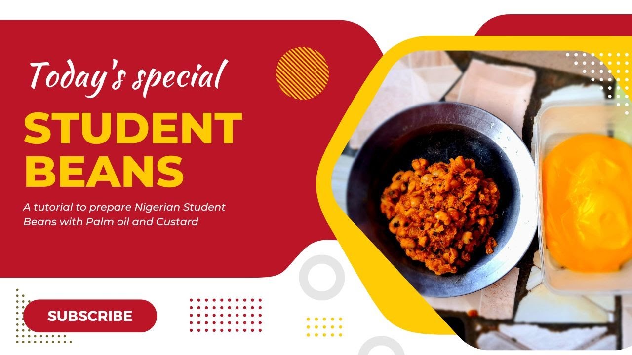 How to Prepare Nigerian Student Beans With Palm Oil and Custard