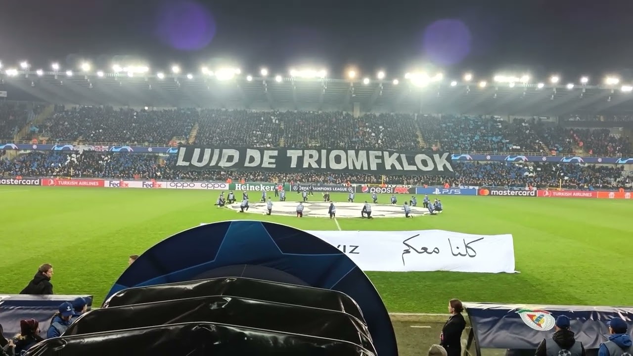 Club Brugge - Benfica (CL, 15/02/23) - Tifo + Pre-game atmosphere
