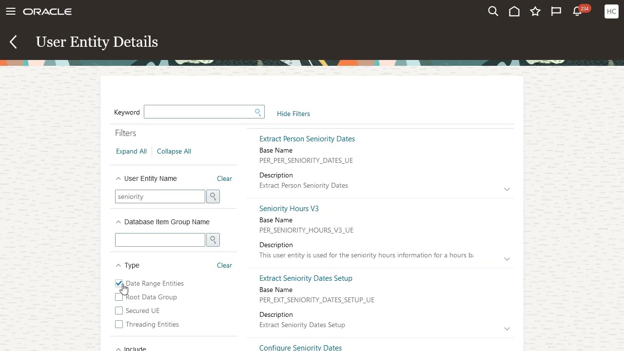 HCM Extracts | How do I do a basic and advanced user entity search?