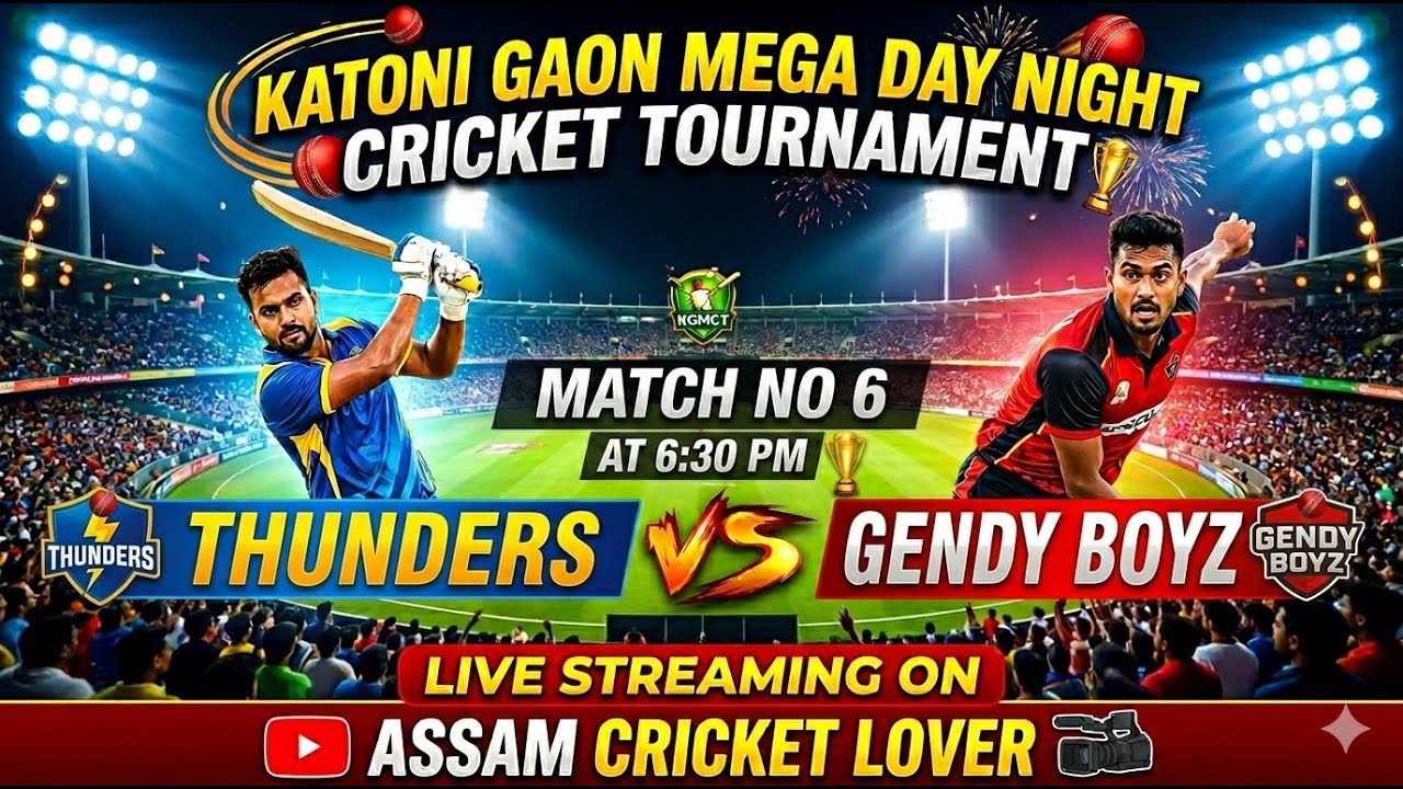 Thunders vs Gendy Boyz match no 6 KATONI GAON MEGA NIGHT T10 TOURNAMENT 
