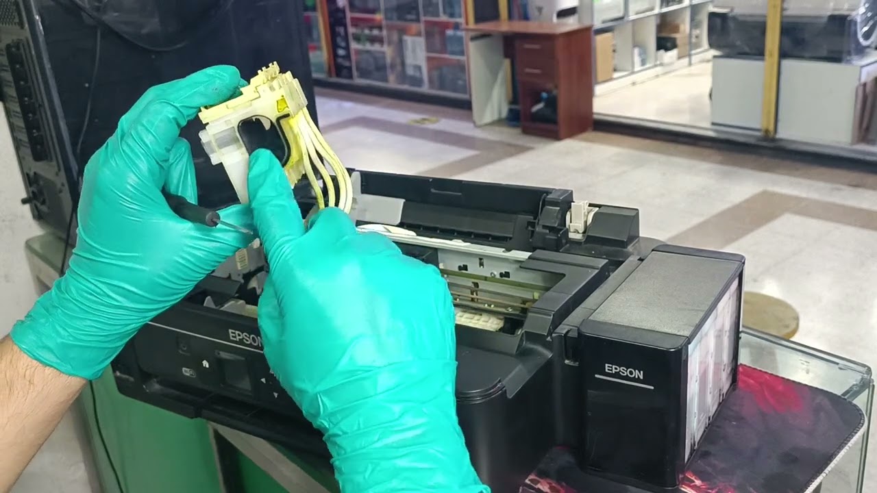 REPARANDO IMPRESORA EPSON L455 CABEZAL OBSTRUIDO