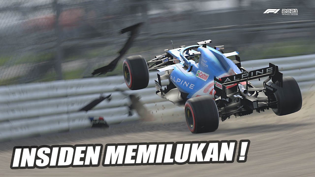 Terhantam Hingga Keluar Track ! Inilah Bukti Ketatnya Persaingan Balap F1 ! - F1 2021 Career 8