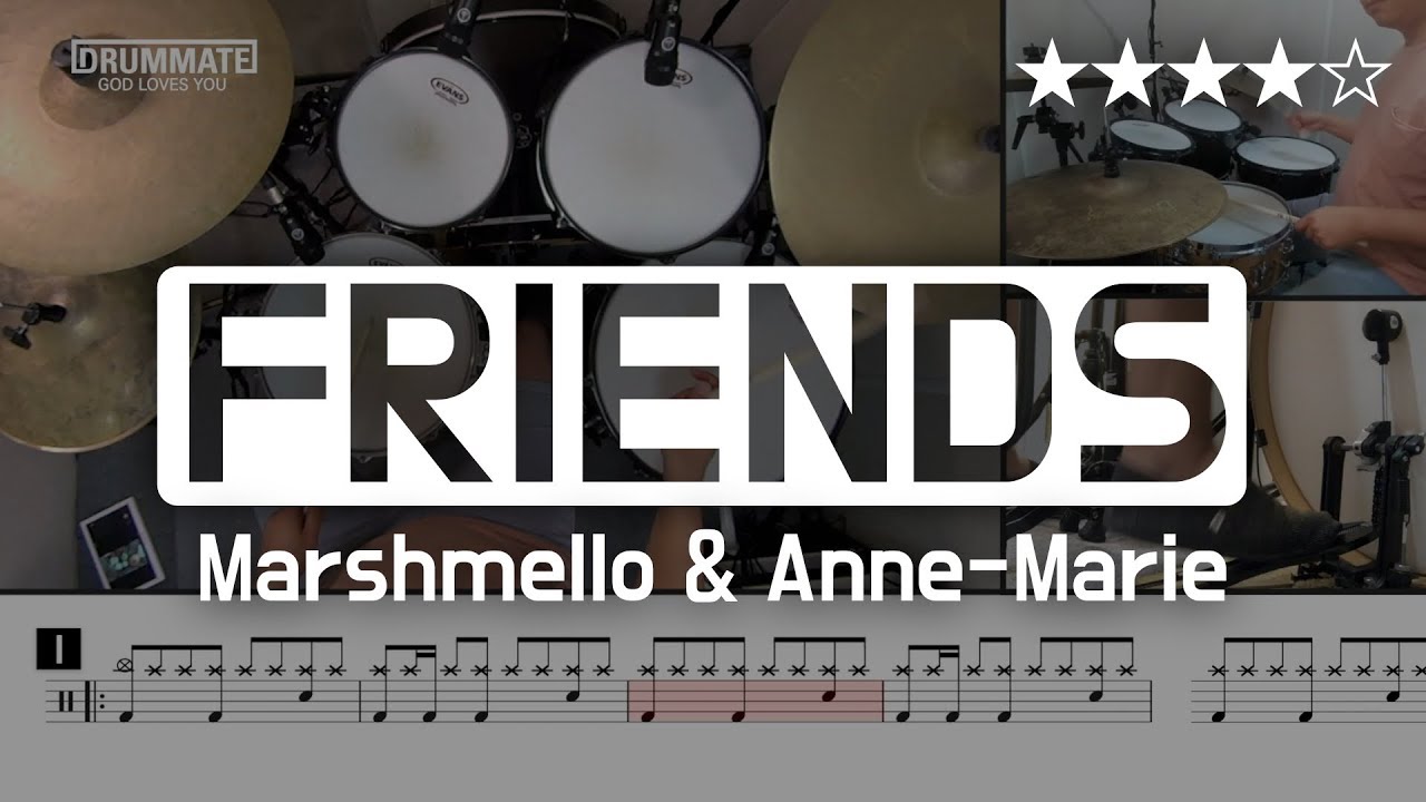 [Lv.12] Friends - Marshmello & Anne-Marie  (★★★★☆) Pop Drum Cover