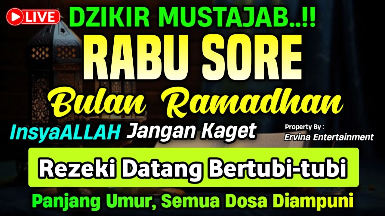 DZIKIR SORE HARI JUM'AT MUSTAJAB..!! Doa Pembuka Pintu Rezeki dari Segala Penjuru | DZIKIR SORE
