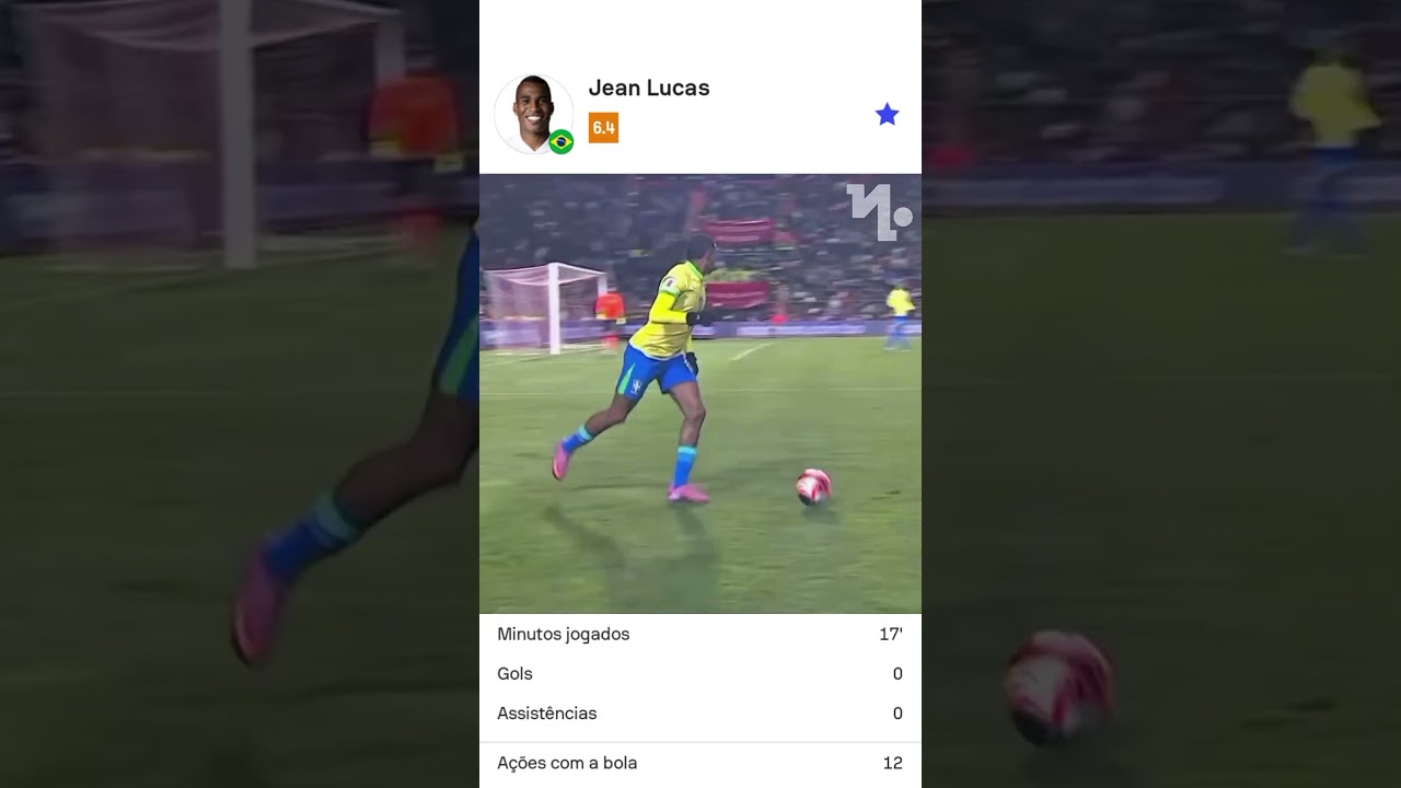 Jean Lucas vs Bol&iacute;via - 09/09/2025 #jeanlucas #selecaobrasileira #bolivia #futebol #eliminatorias