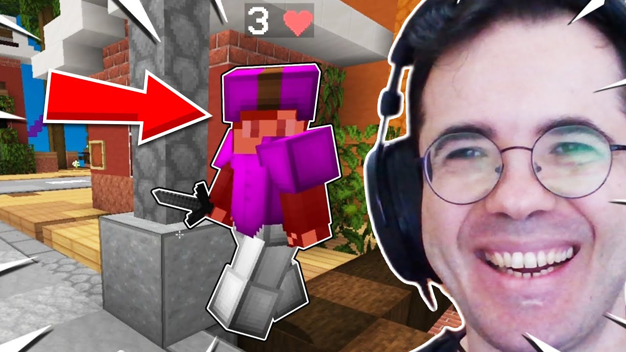 SAKLANIP KENDİ YERİNİ BELLİ EDEN KOMİK ADAM! 😂 Minecraft BEDWARS