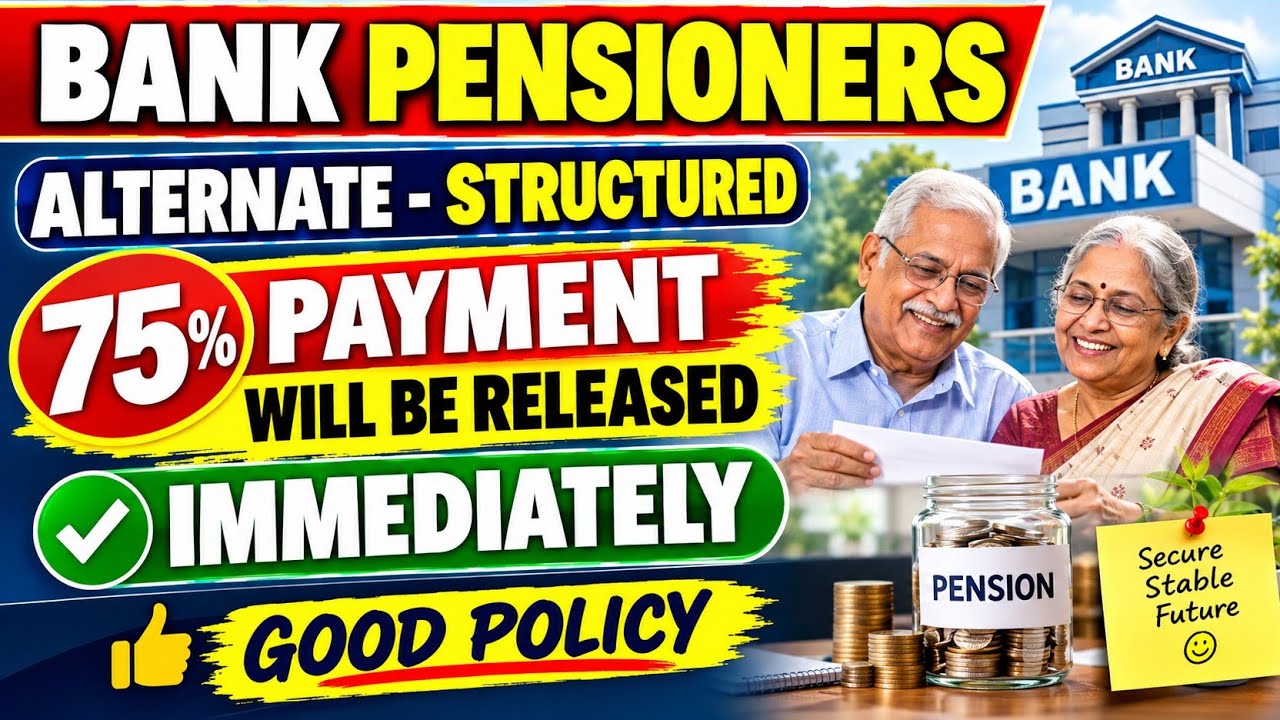 Bank Pensioners - Alternate - Structured - 75% payment will be released - Immediately - Good policy