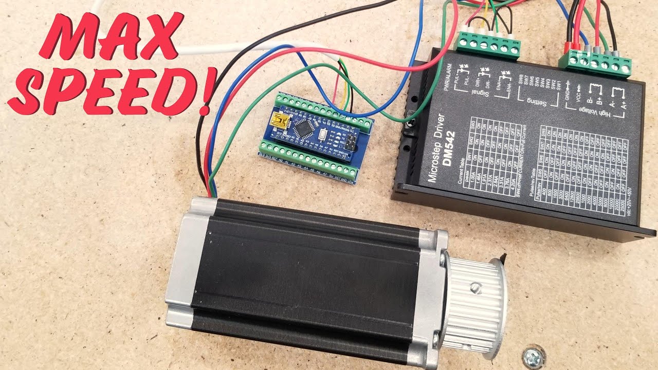 Stepper Motor Maximum Speed using Arduino and DM542 - How Fast Can It Go?