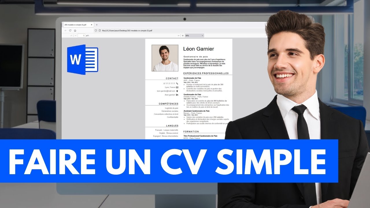 Comment Faire un CV Simple en 5 &Eacute;tapes (+ Mod&egrave;le Gratuit)