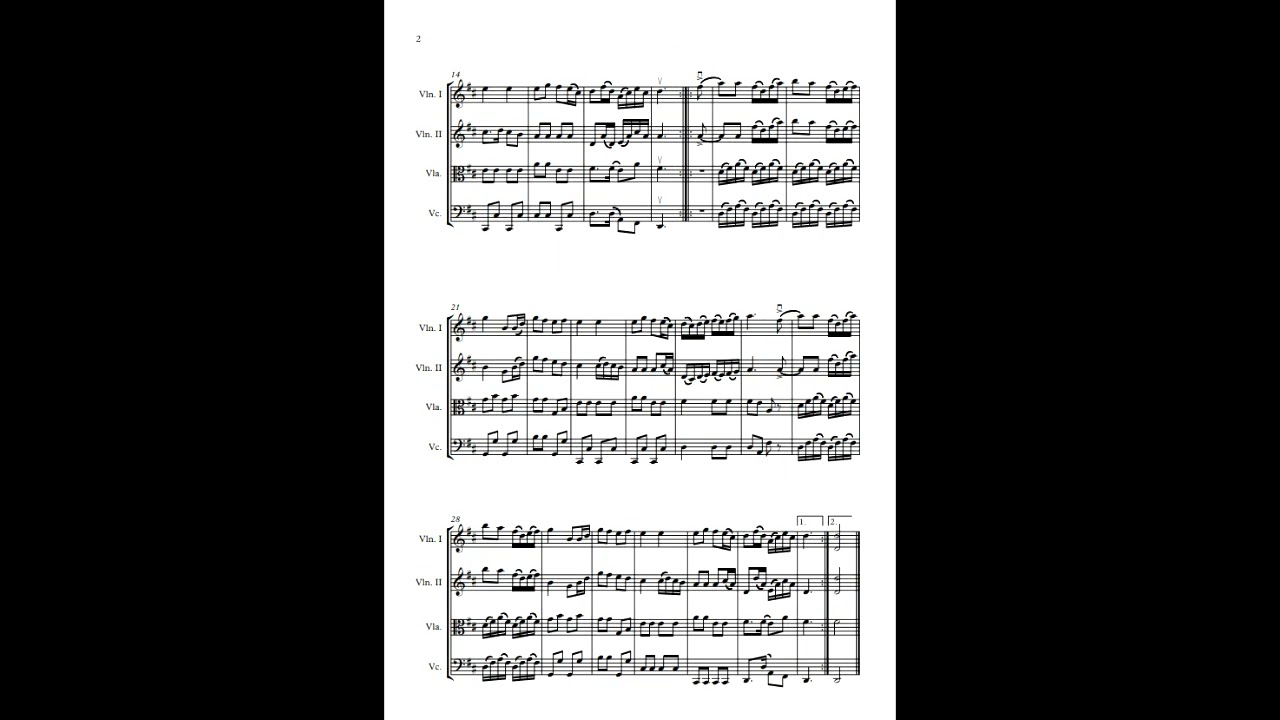 Gardebylaten (Swedish Folk) arranged for String Quartet by Andrew Hodges