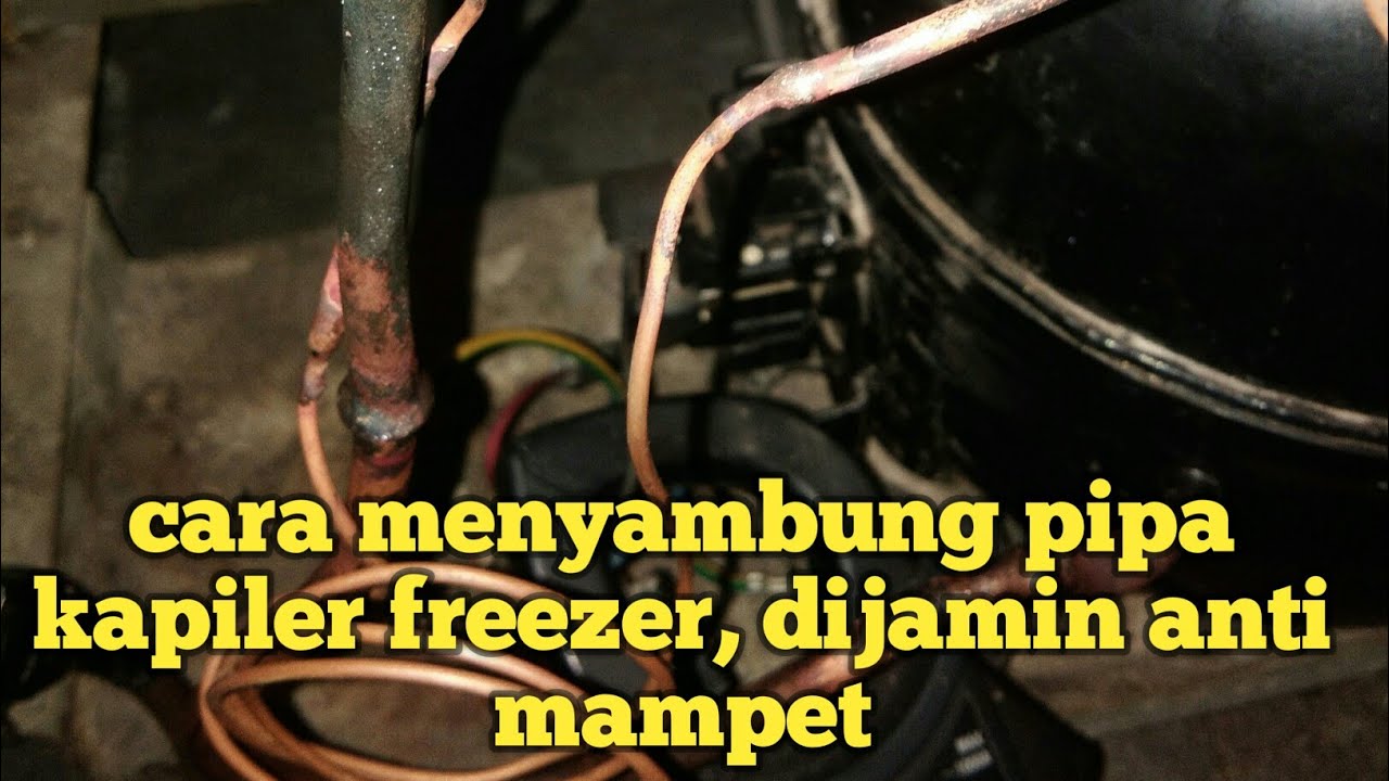 sangat rapi #cara menyambung pipa kapiler freezer yang kurang panjang dijamin mudah dan anti mampet