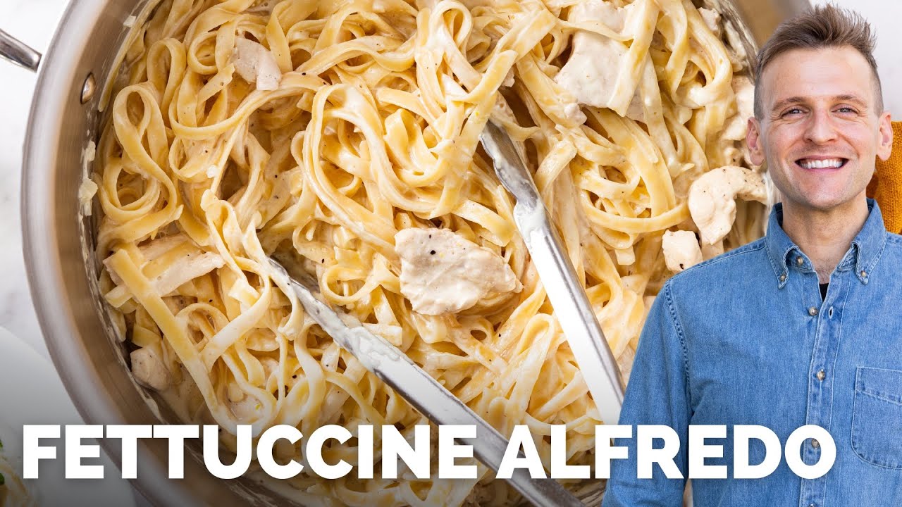 Куриные феттучини Альфредо