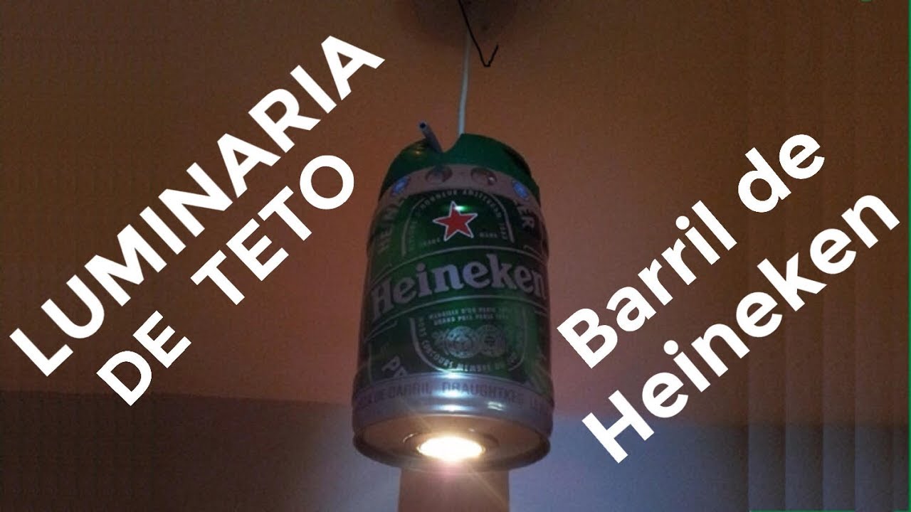 LUSTRE LUMINARIA DE BARRIL DE HEINEKEN