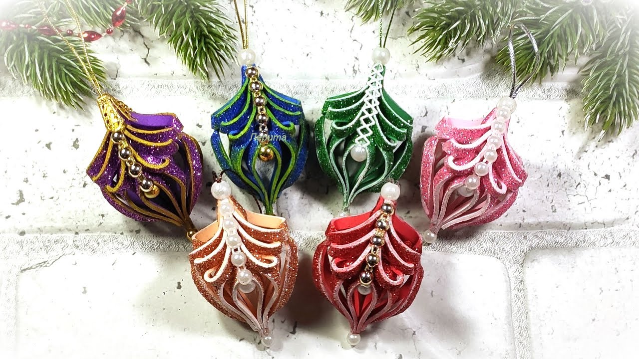 НОВОГОДНИЕ игрушки 2021 своими руками из фоамирана, фонарики на ёлку 🎄 diy christmas ornaments