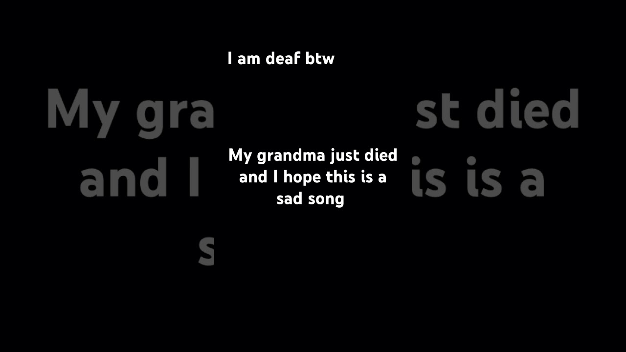 Hope it’s a sad song