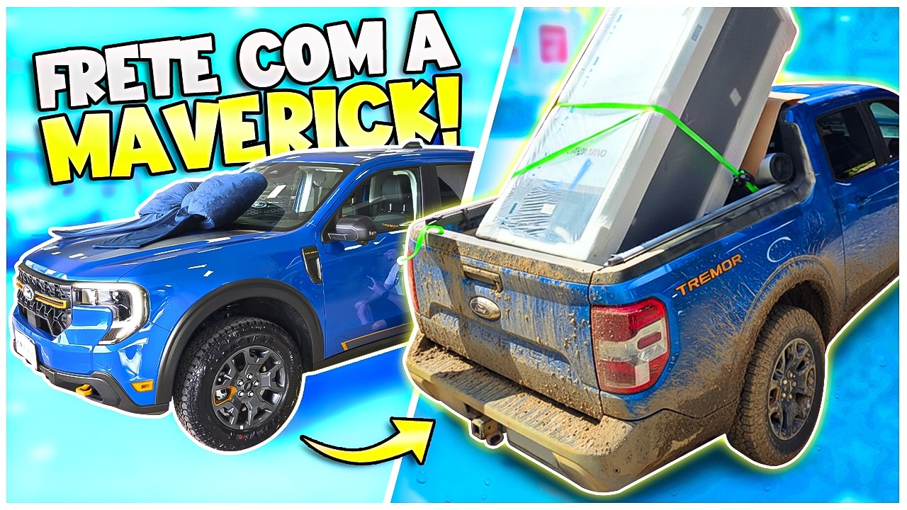 Fui de MAVERICK TREMOR pra ROÇA… com uma GELADEIRA na caçamba!
