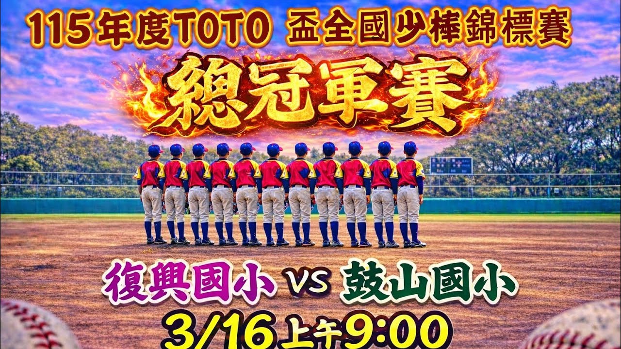 TOTO盃全國少棒錦標賽（高雄代表隊選拔賽）：復興國小 VS 高雄鼓山