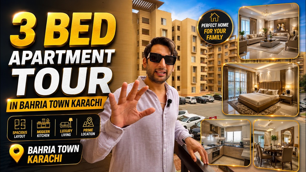 3 Bedroom Apartment Tour | Best Family Apartment in Bahria Town Karachi