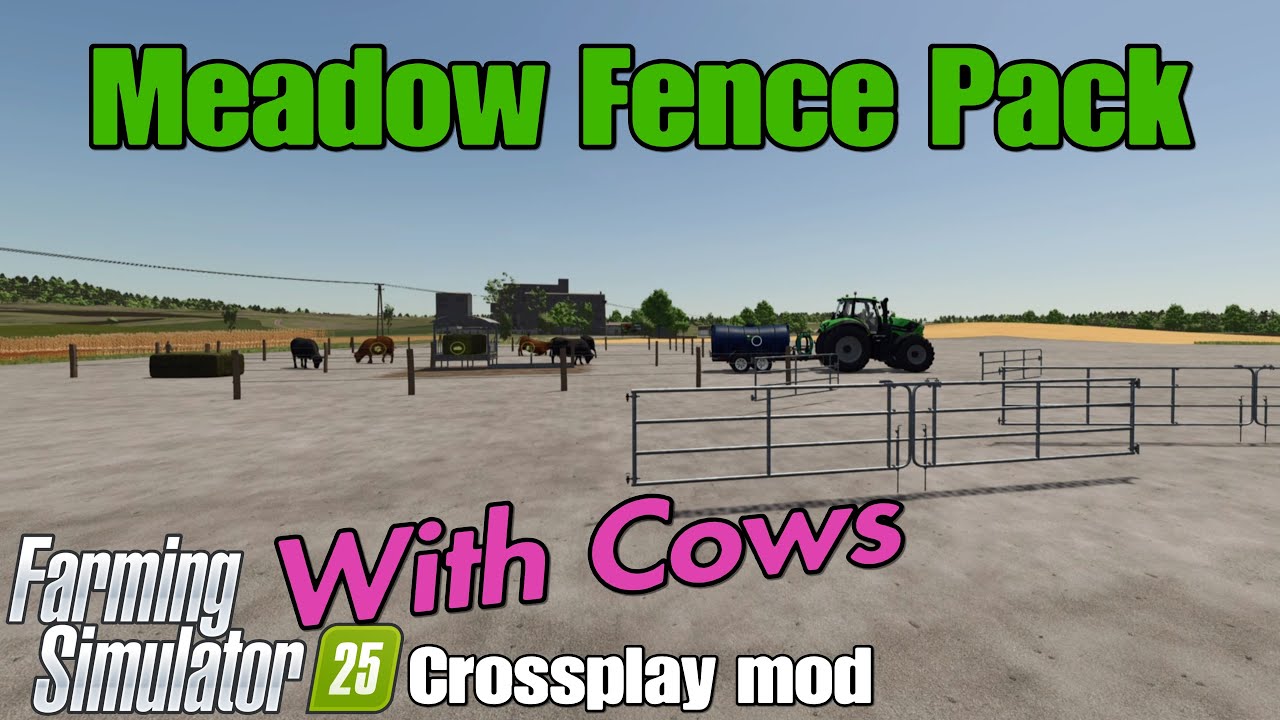 Meadow Fence Pack / FS25 crossplay mod